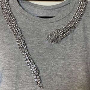 Haute Hippie Crystal Embellished Shirt Size Small